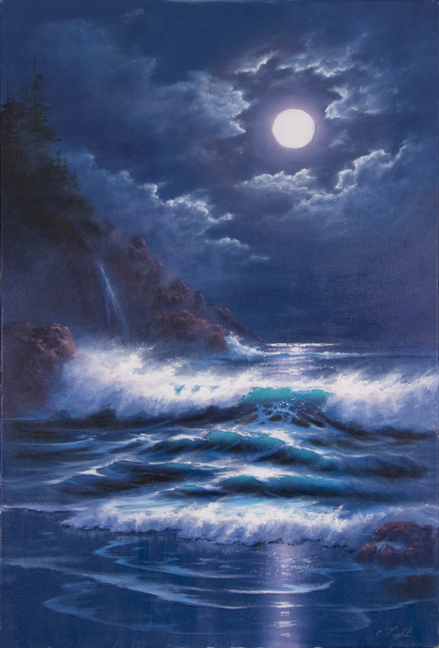 Moonlit  Waves